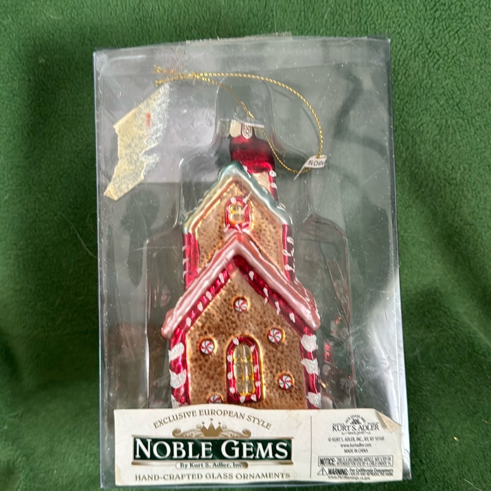 Noble gems by Kurt Adler handcrafted glass ornament ￼